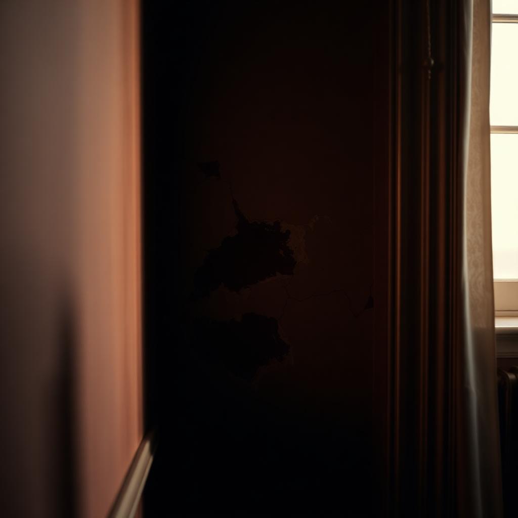 Detalle de una pared con humedad y grietas ocultas en una vivienda